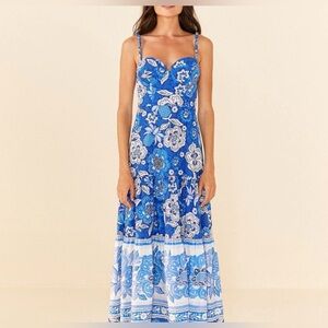 Farm Rio Full of Flowers Midi Dress size small NWT